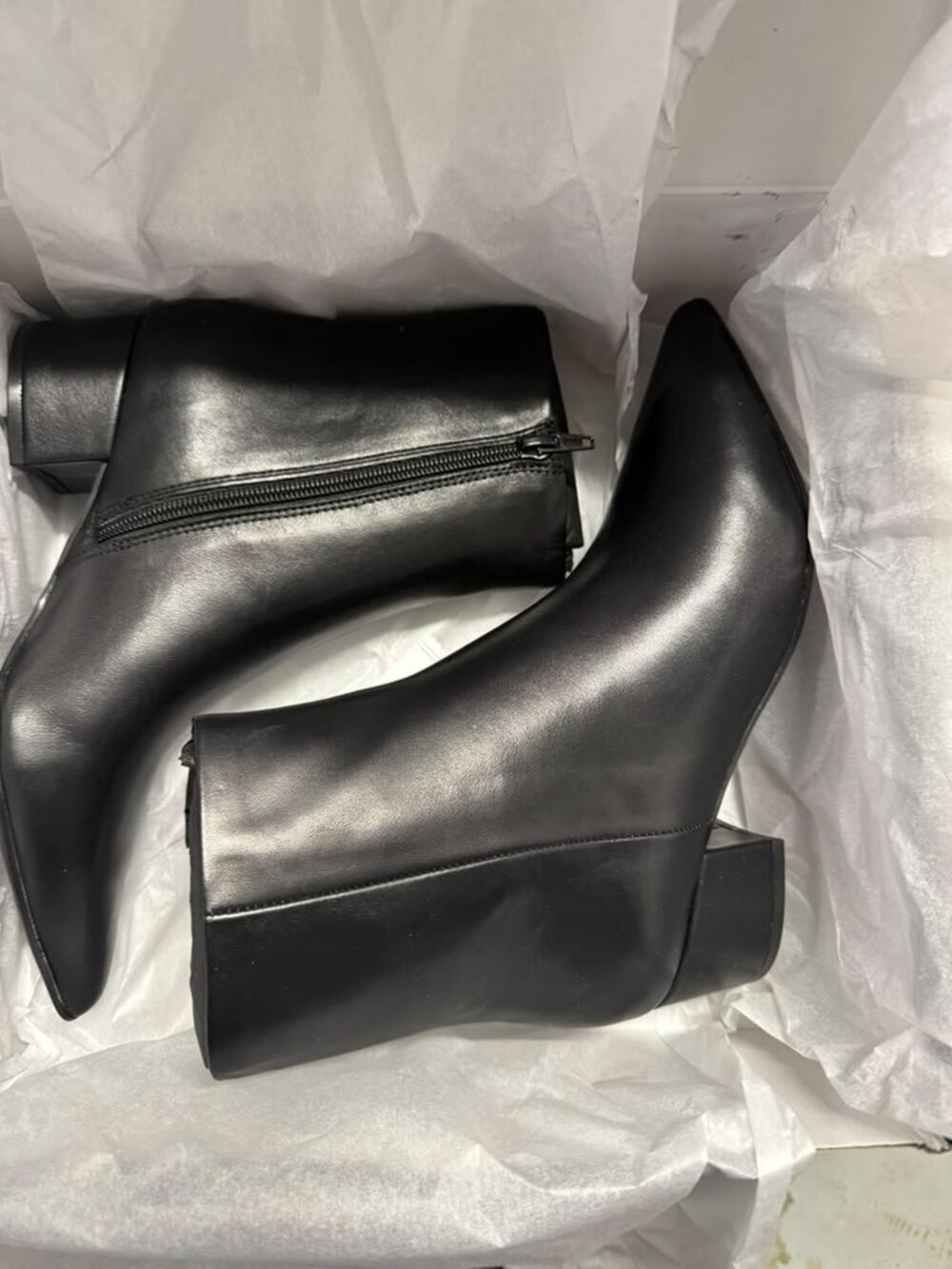 Nine West Malibu Black Pointed Toe Ankle Boots, multiple sizes available